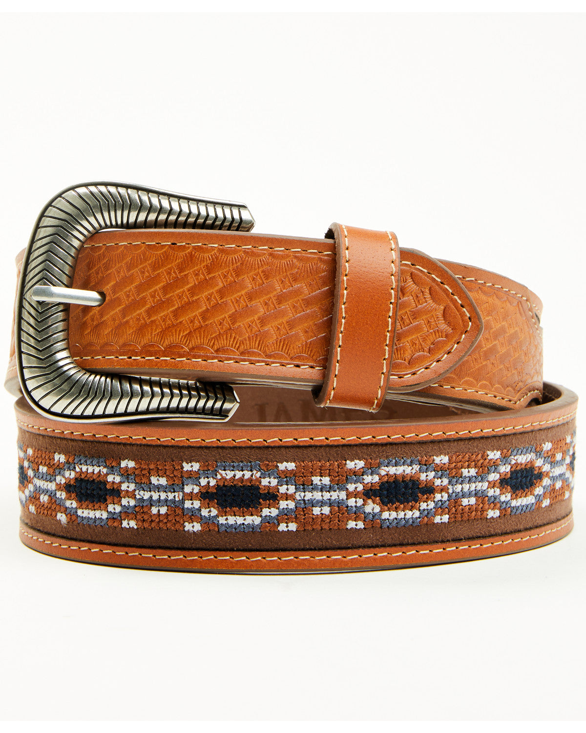 Men's Chesny Cross-Stitched Western Belt | Cody James Accessories|Sale