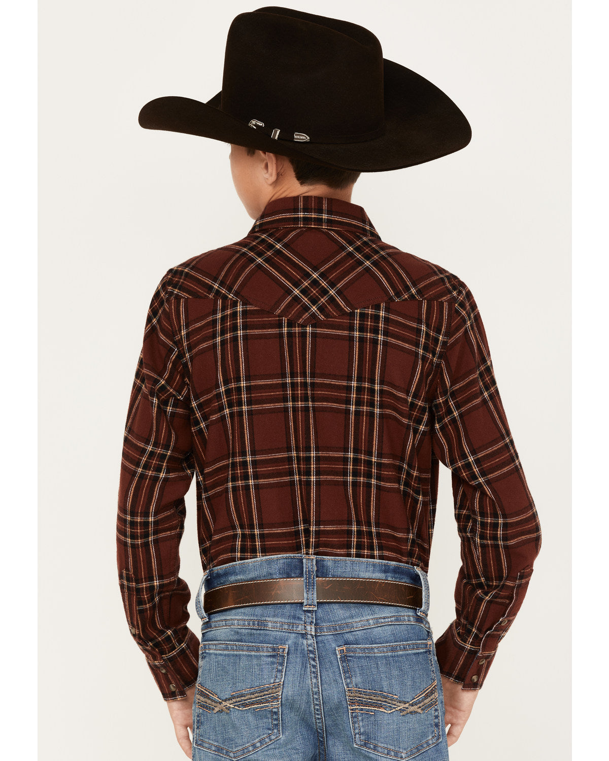 Boys' Plaid Print Long Sleeve Snap Flannel Shirt | Cody James Boys|Sale|Clothing