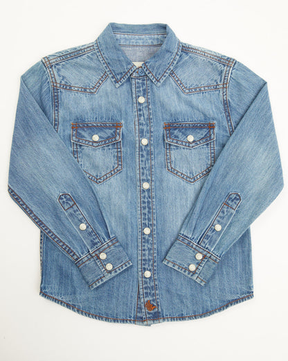 Toddler Boys' Foothill Denim Long Sleeve Pearl Snap Western | Cody James Boys|Sale|Clothing