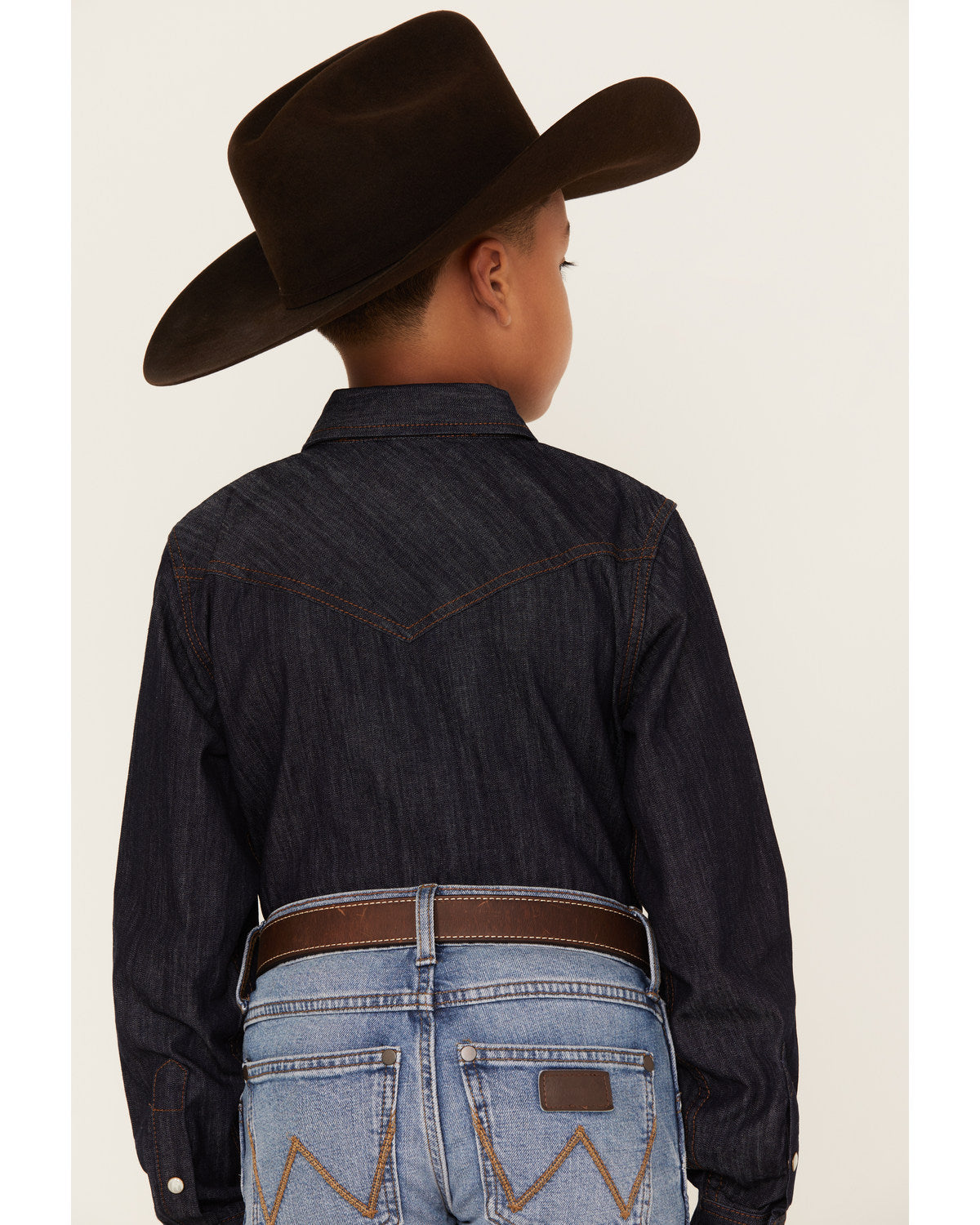 Boys' Cave Creek Long Sleeve Pearl Snap Western Denim Shirt | Cody James Boys|Clothing