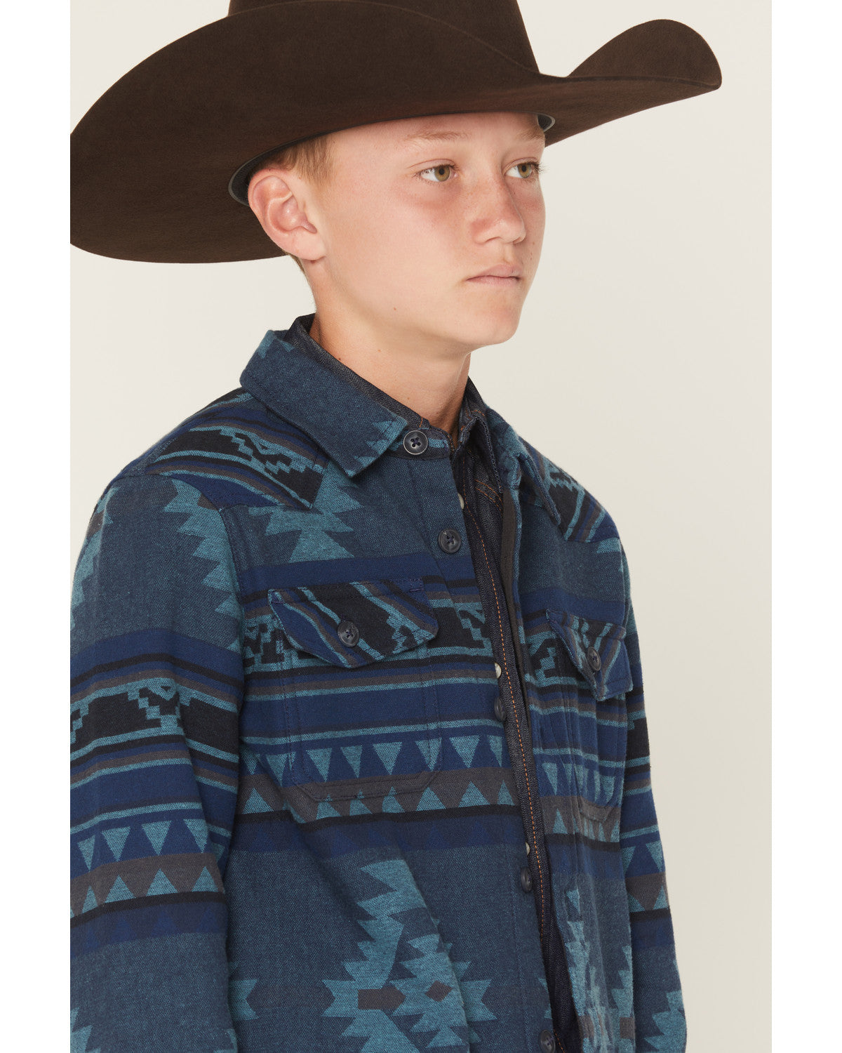 Boys' Rosewell Southwestern Print Button-Down Flannel Shirt | Cody James Boys|Clothing