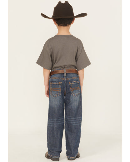 Little Boys' Wolfstooth Medium Wash Relaxed Bootcut Stretch | Cody James Boys|Clothing