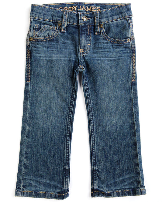 Toddler Boys' Saguaro Dark Wash Mid Rise Stretch Slim Bootc | Cody James Boys|Clothing