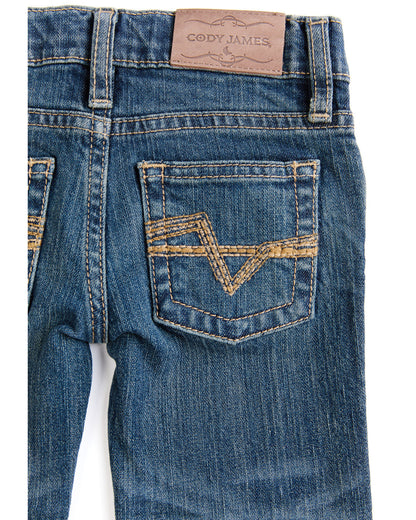 Toddler Boys' Saguaro Dark Wash Mid Rise Stretch Slim Bootc | Cody James Boys|Clothing