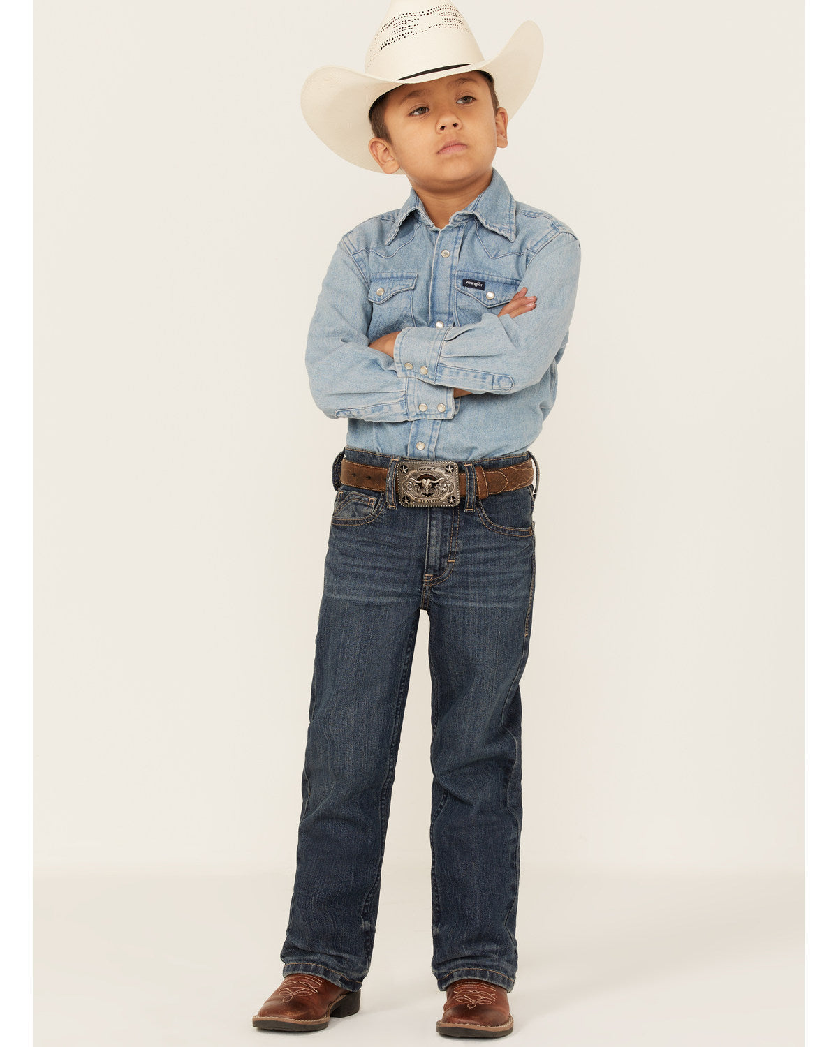 Little Boys' Saguaro Dark Wash Mid Rise Stretch Slim Bootcu | Cody James Boys|Clothing