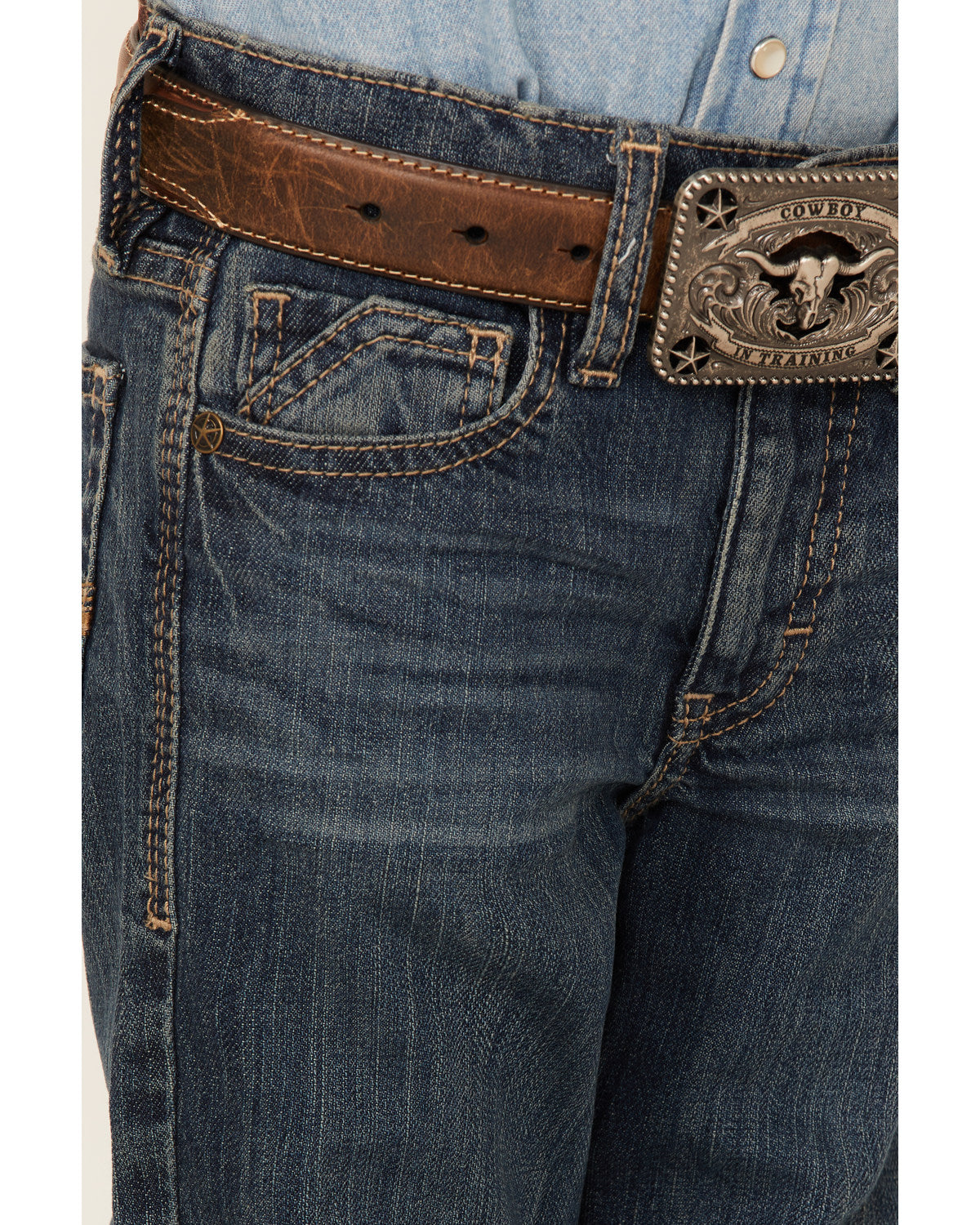 Little Boys' Saguaro Dark Wash Mid Rise Stretch Slim Bootcu | Cody James Boys|Clothing