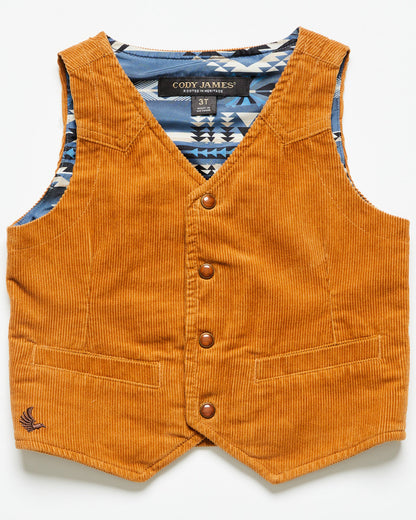 Toddler Boys' William Corduroy Snap Vest | Cody James Boys|Clothing