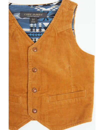 Toddler Boys' William Corduroy Snap Vest | Cody James Boys|Clothing
