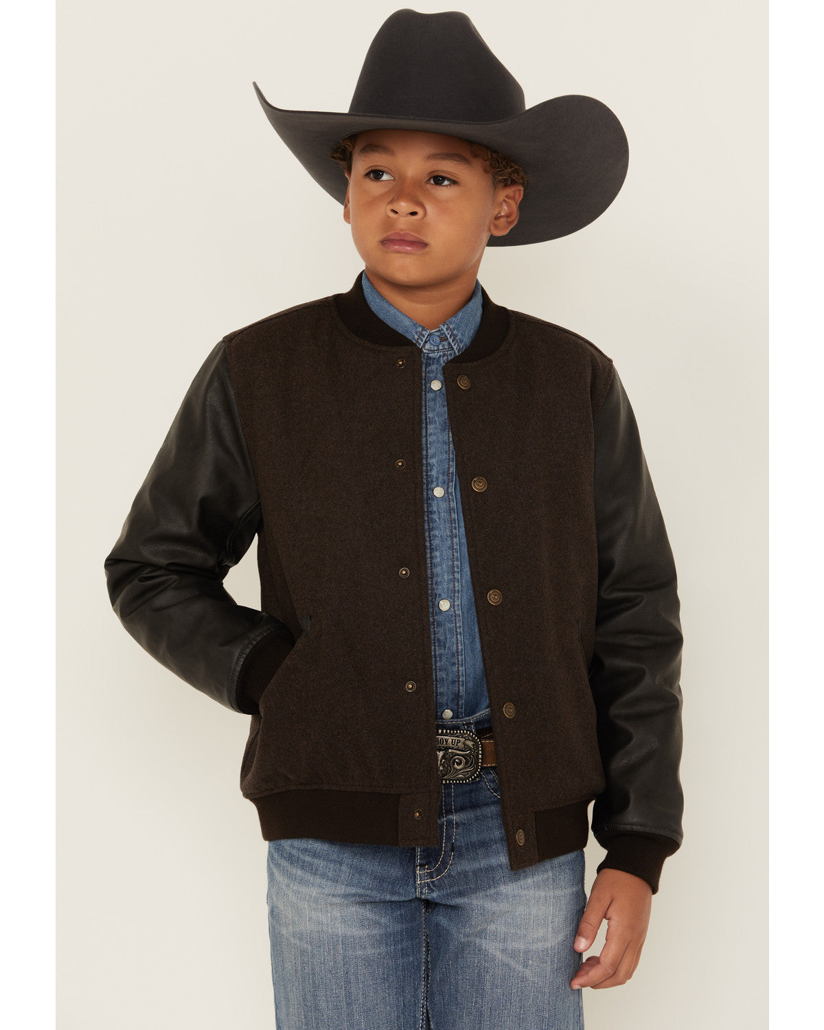 Boys' Brighton Solid Varsity Jacket | Cody James Boys|Sale|Clothing