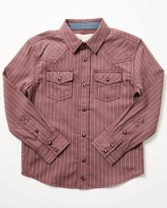 Toddler Boys' Everest Peak Striped Print Long Sleeve Snap W | Cody James Boys|Sale|Clothing