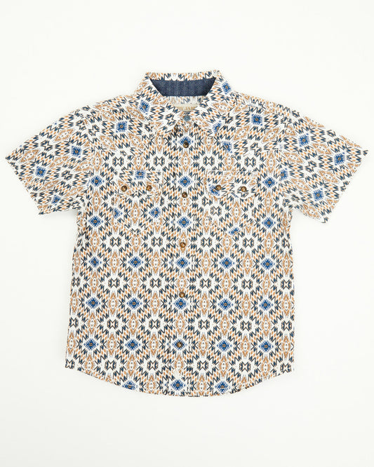 Toddler Boys' High Plains Southwestern Print Short Sleeve W | Cody James Boys|Clothing