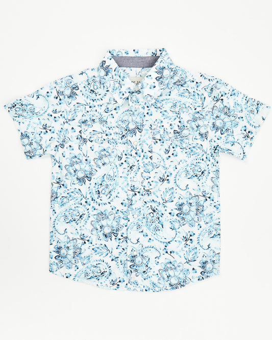 Toddler Boys' Frontier Threads Paisley Print Short Sleeve S | Cody James Boys|Clothing