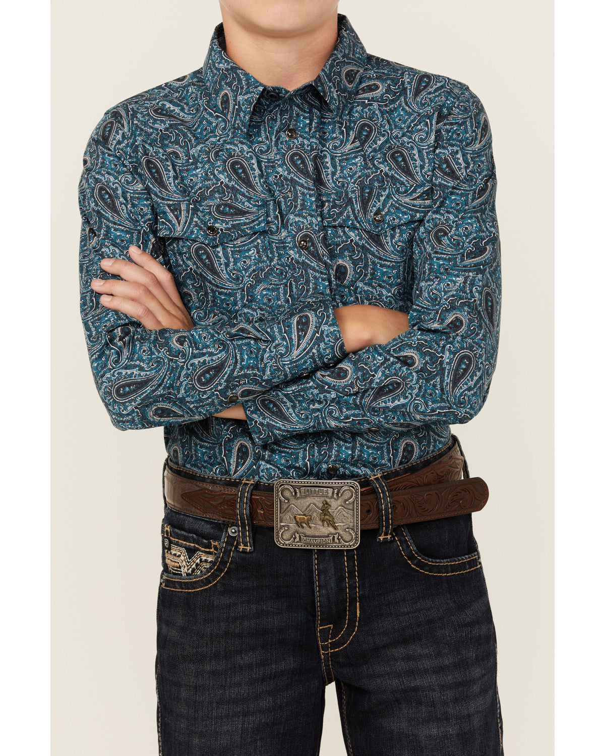 Boys' Lasso Paisley Print Long Sleeve Snap Western Shirt | Cody James Boys|Sale|Clothing