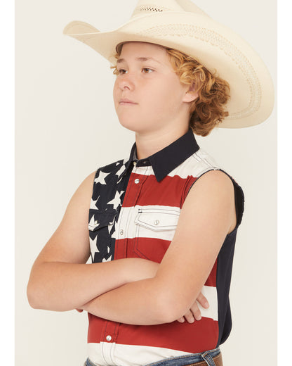 Boys' 2nd Amendment Bubba Sleeveless Snap Western Shirt | Cody James Boys|Clothing