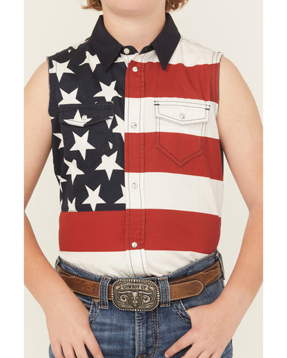 Boys' 2nd Amendment Bubba Sleeveless Snap Western Shirt | Cody James Boys|Clothing
