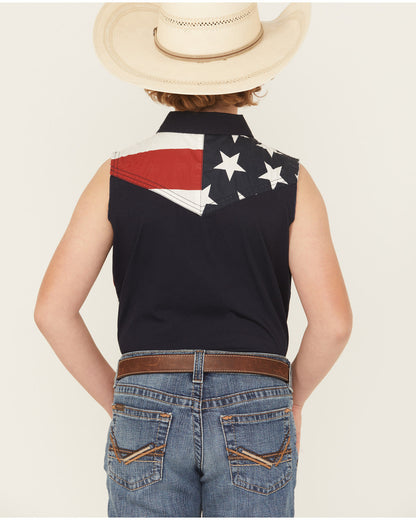 Boys' 2nd Amendment Bubba Sleeveless Snap Western Shirt | Cody James Boys|Clothing