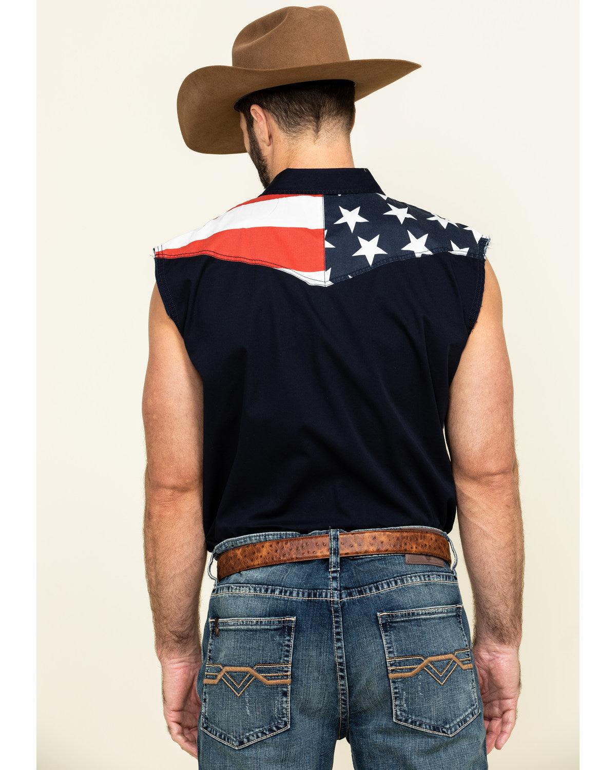 Men's American Flag Bubba Sleeveless Western Shirt | Cody James Boys|Clothing