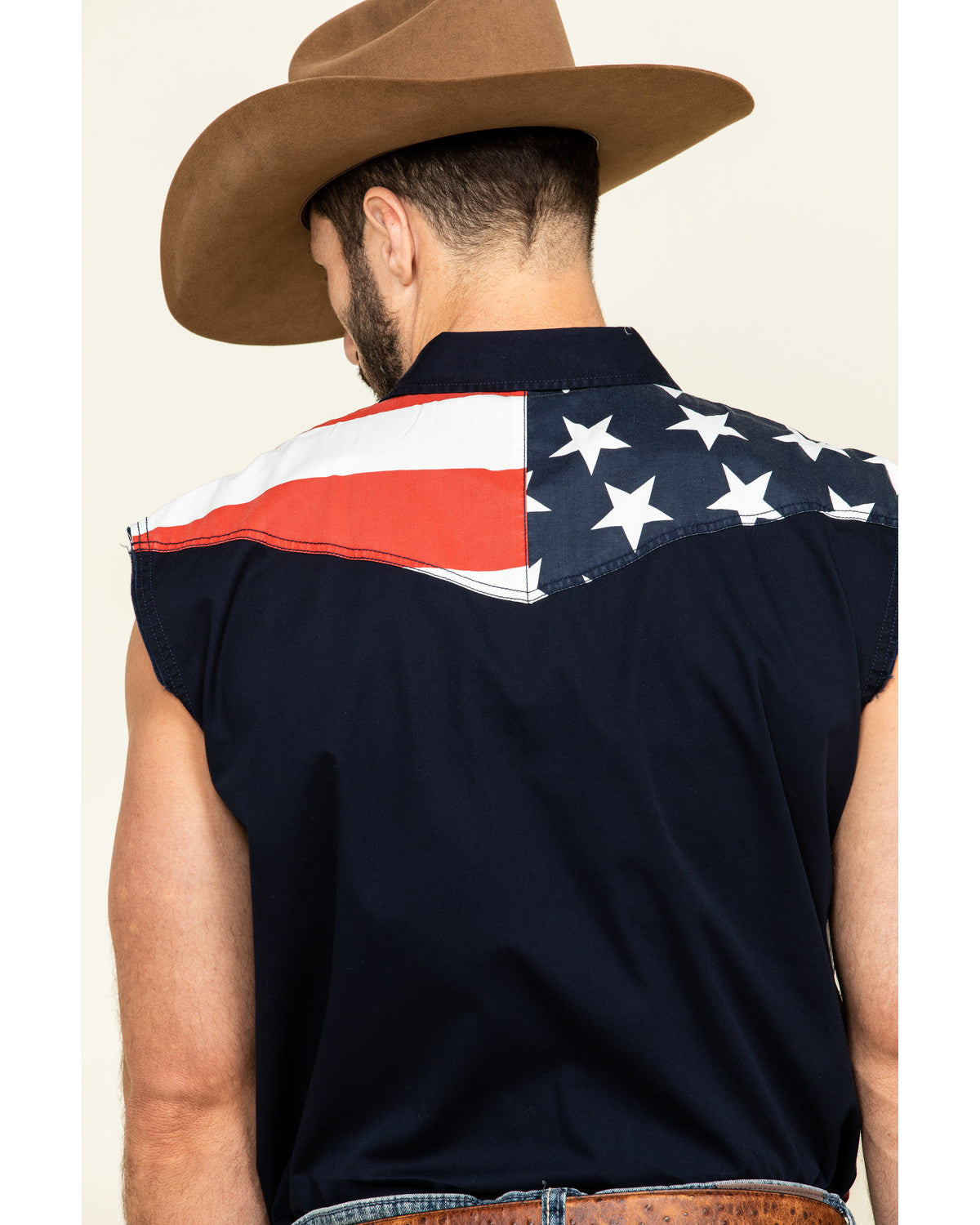 Men's American Flag Bubba Sleeveless Western Shirt | Cody James Boys|Clothing
