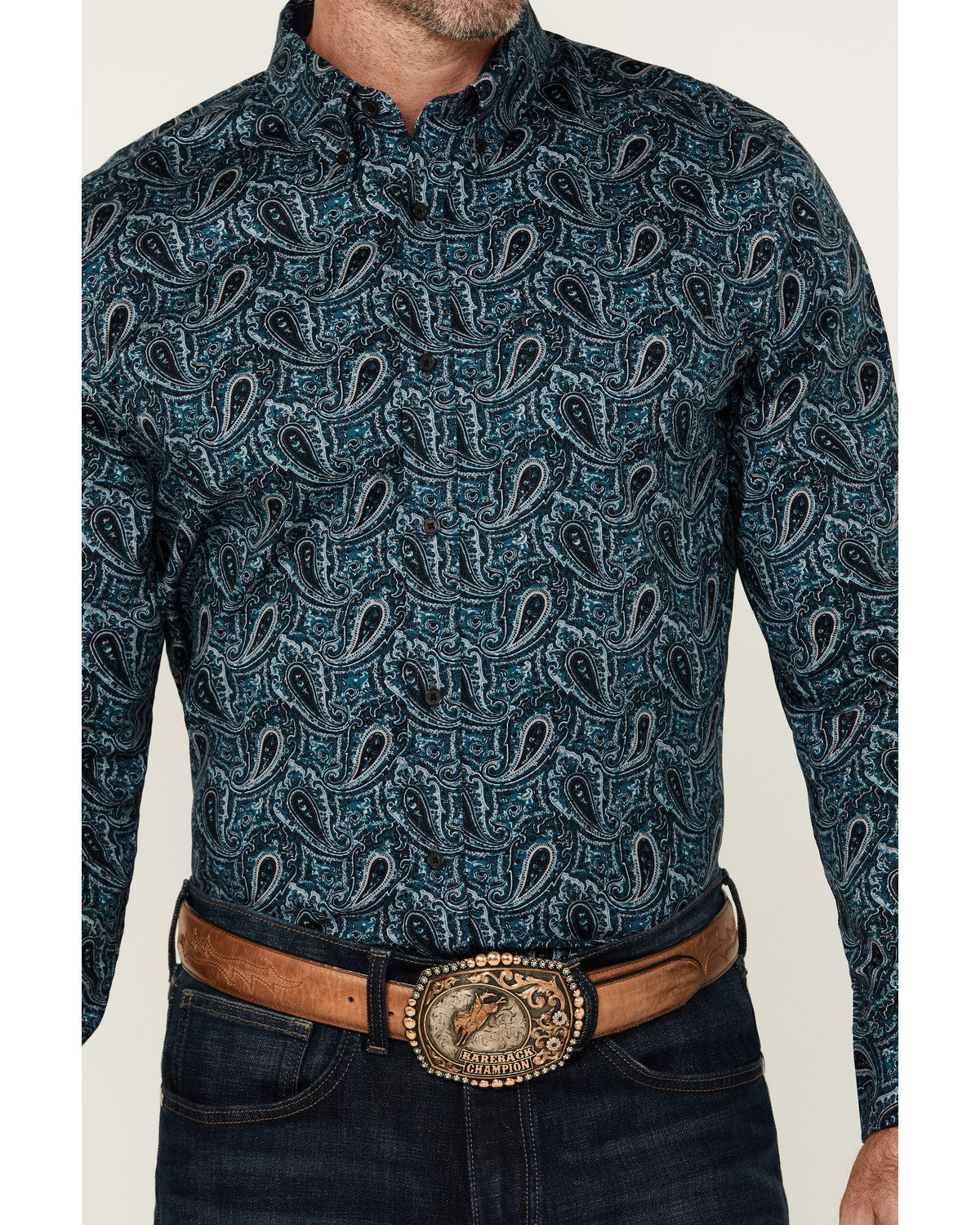 Men's Lasso Paisley Print Long Sleeve Button-Down Stretch W | Cody James Boys|Clothing|Sale