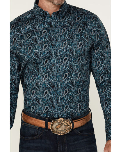 Men's Lasso Paisley Print Long Sleeve Button-Down Stretch W | Cody James Boys|Clothing|Sale
