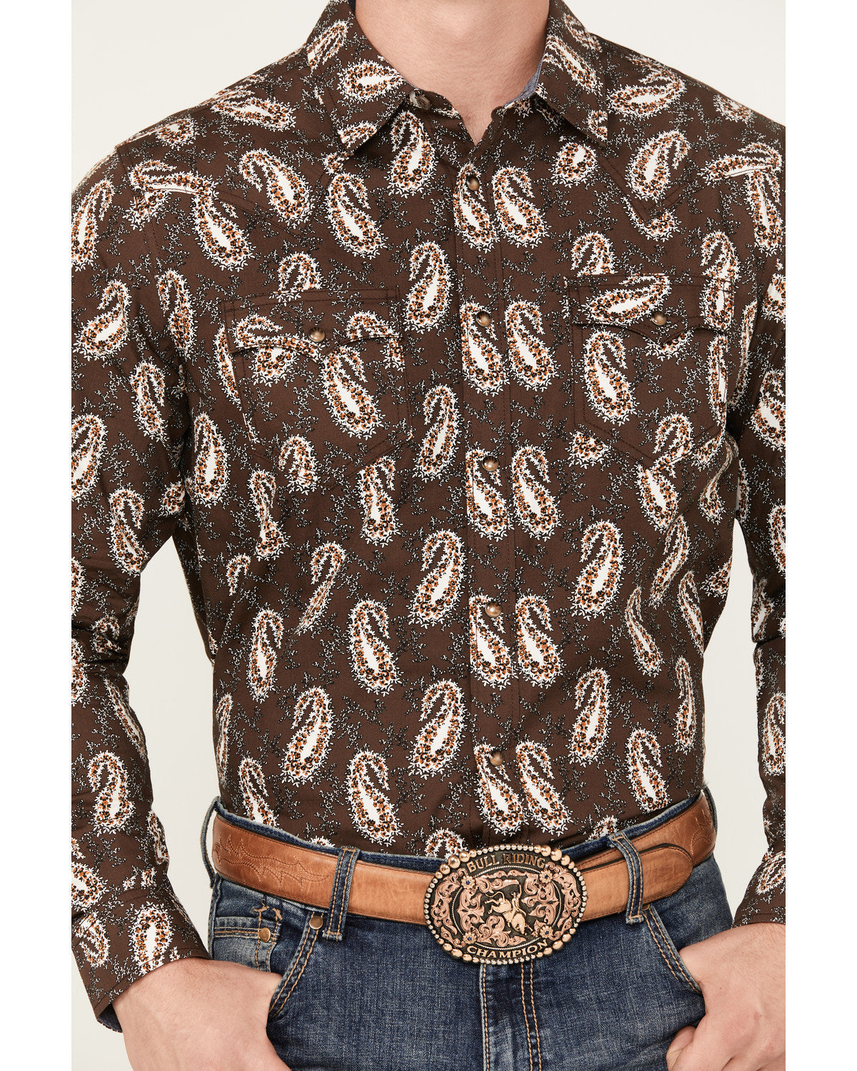 Men's Flea Market Paisley Print Long Sleeve Snap Western Sh | Cody James Boys|Clothing|Sale