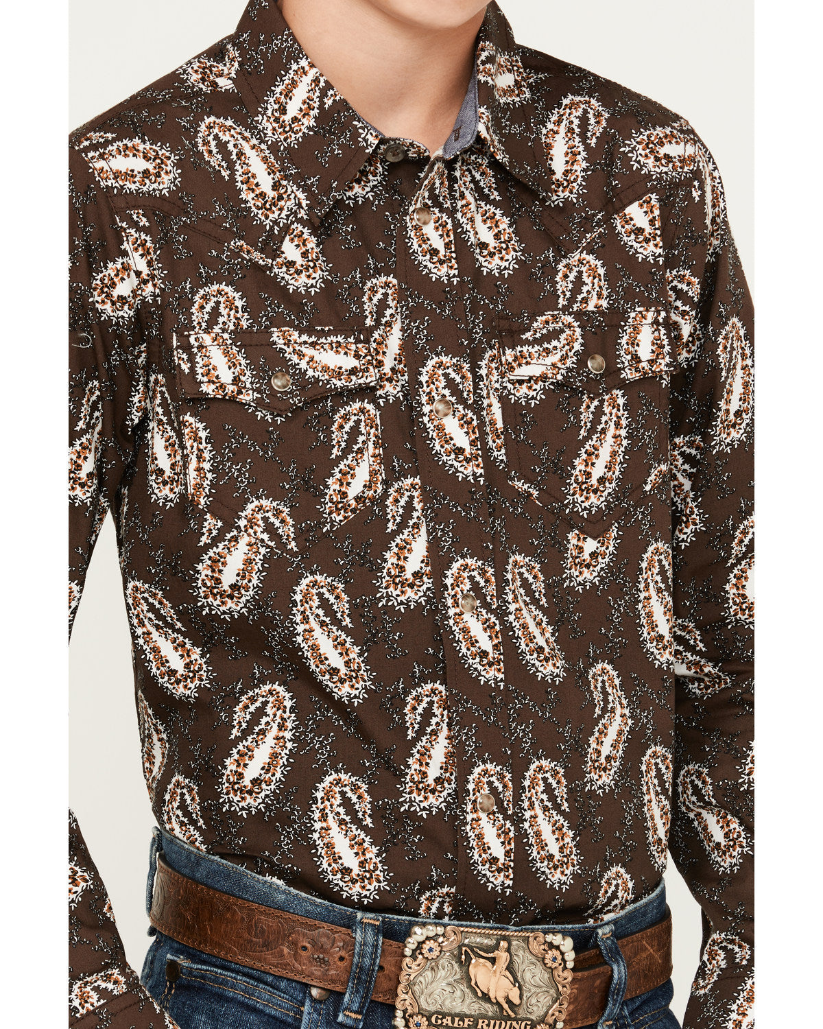 Boys' Flea Market Paisley Print Long Sleeve Snap Western Sh | Cody James Boys|Sale|Clothing