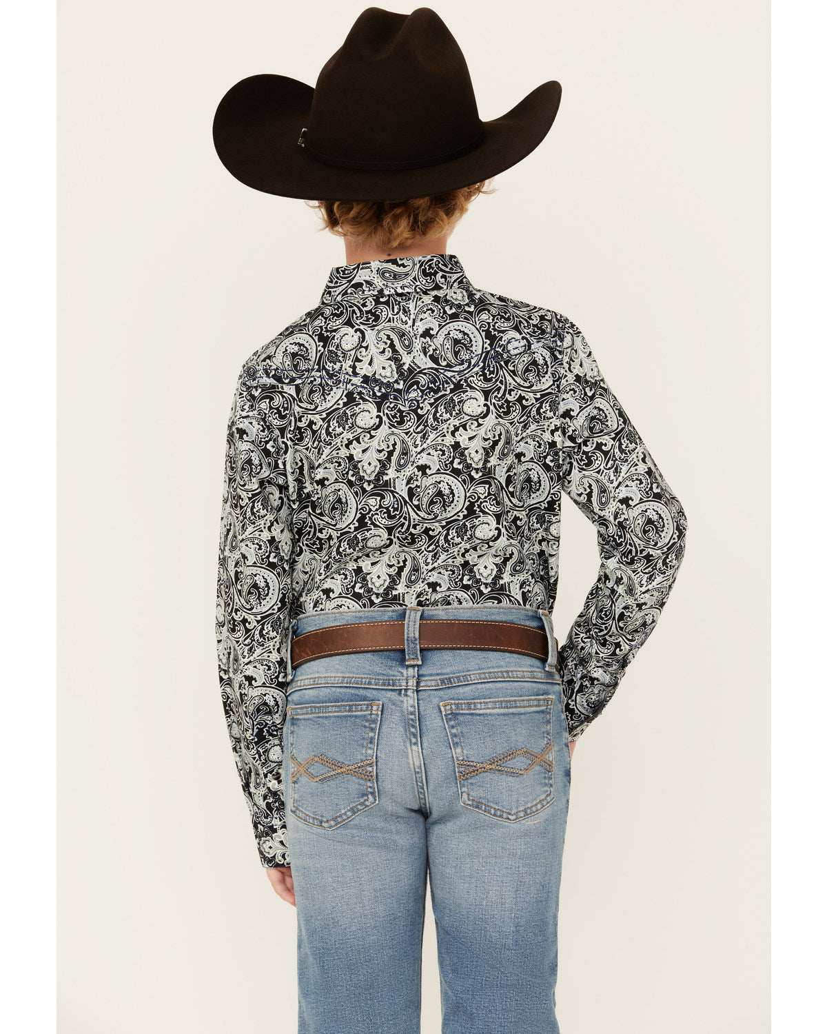 Boys' Showdown Paisley Print Long Sleeve Snap Western Shirt | Cody James Boys|Sale|Clothing