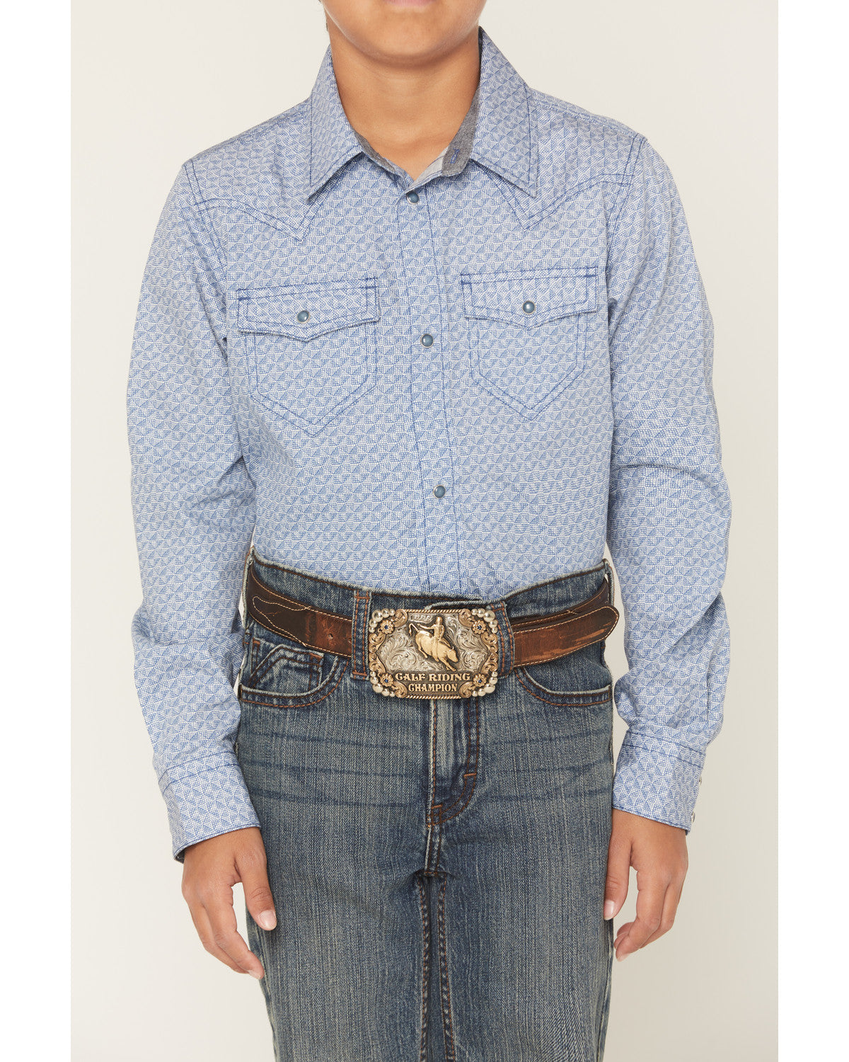Boys' Coastal Cowboy Geo Print Long Sleeve Snap Western Shi | Cody James Boys|Sale|Clothing