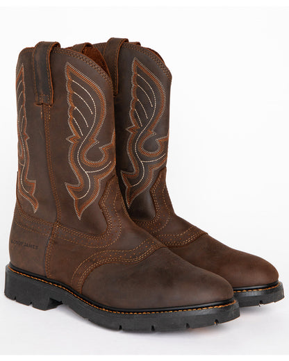 Men's Mustang Western Pull-On Work Boots - Soft Toe | Cody James Sale