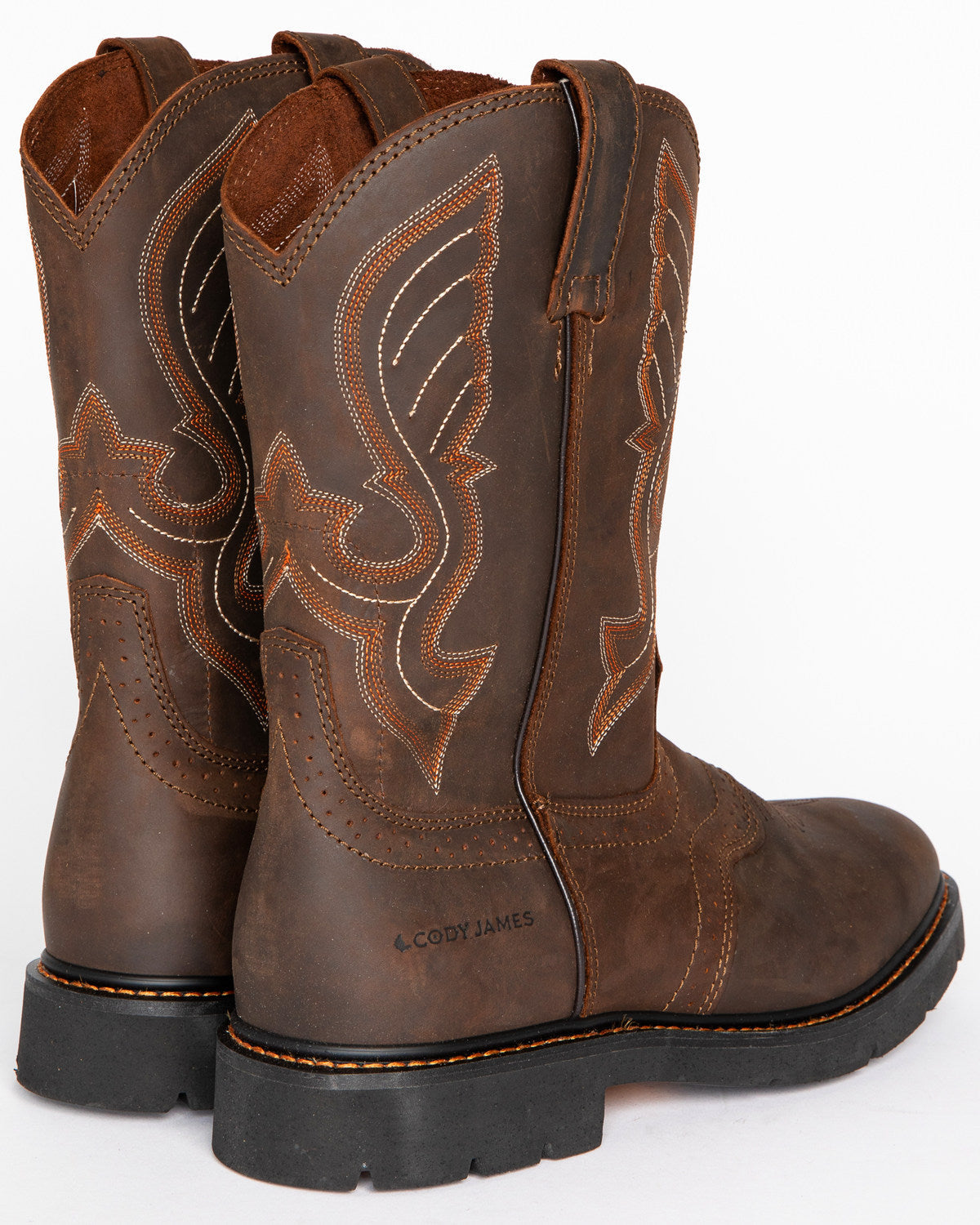 Men's Mustang Western Pull-On Work Boots - Soft Toe | Cody James Sale