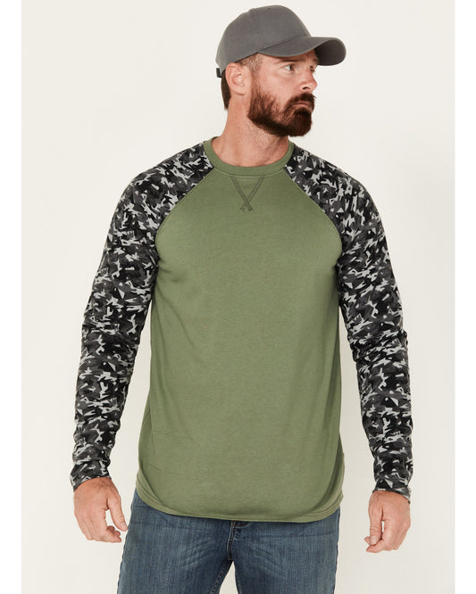Men's FR Color Block Baseball Work T-Shirt | Cody James Sale
