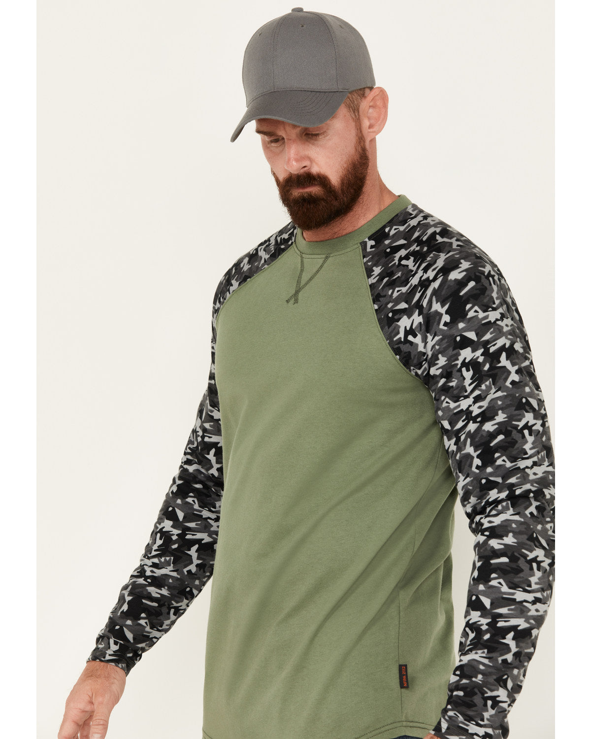 Men's FR Color Block Baseball Work T-Shirt | Cody James Sale