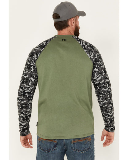 Men's FR Color Block Baseball Work T-Shirt | Cody James Sale