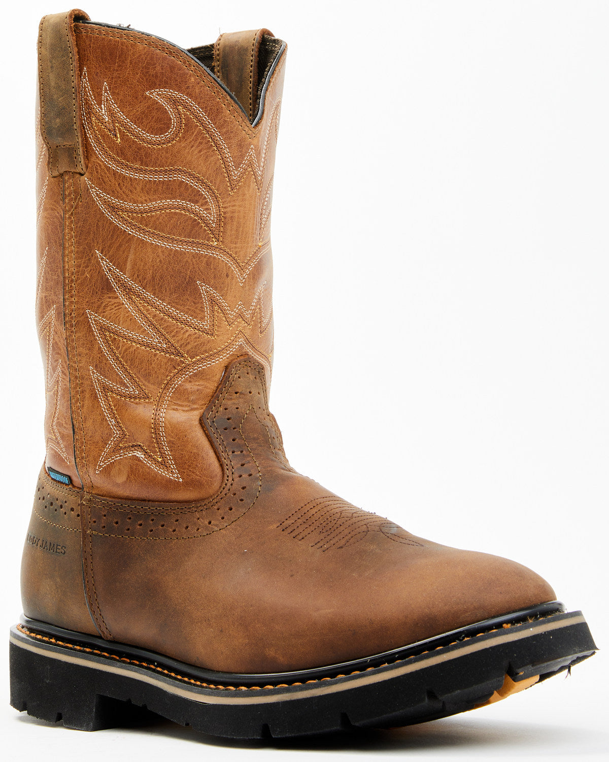 Men's Mustang Pull-On Waterproof Work Boots - Soft Toe | Cody James Sale