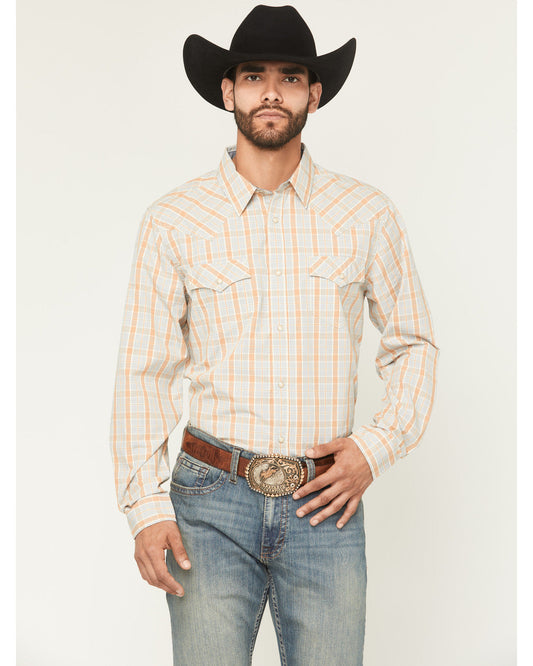 Men's Tanhue Plaid Print Long Sleeve Snap Western Shirt - B | Cody James Clothing