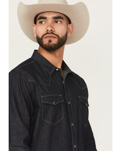 Black 1978® Men's Long Sleeve Snap Denim Western Shirt | Cody James Clothing