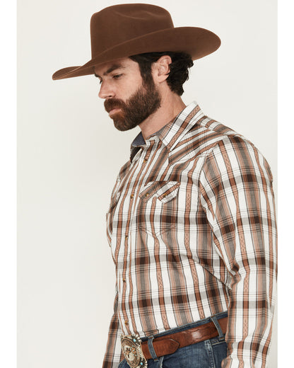 Men' Rodeo Plaid Print Long Sleeve Snap Western Shirt | Cody James Clothing