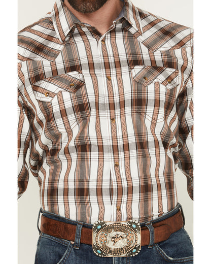 Men' Rodeo Plaid Print Long Sleeve Snap Western Shirt | Cody James Clothing