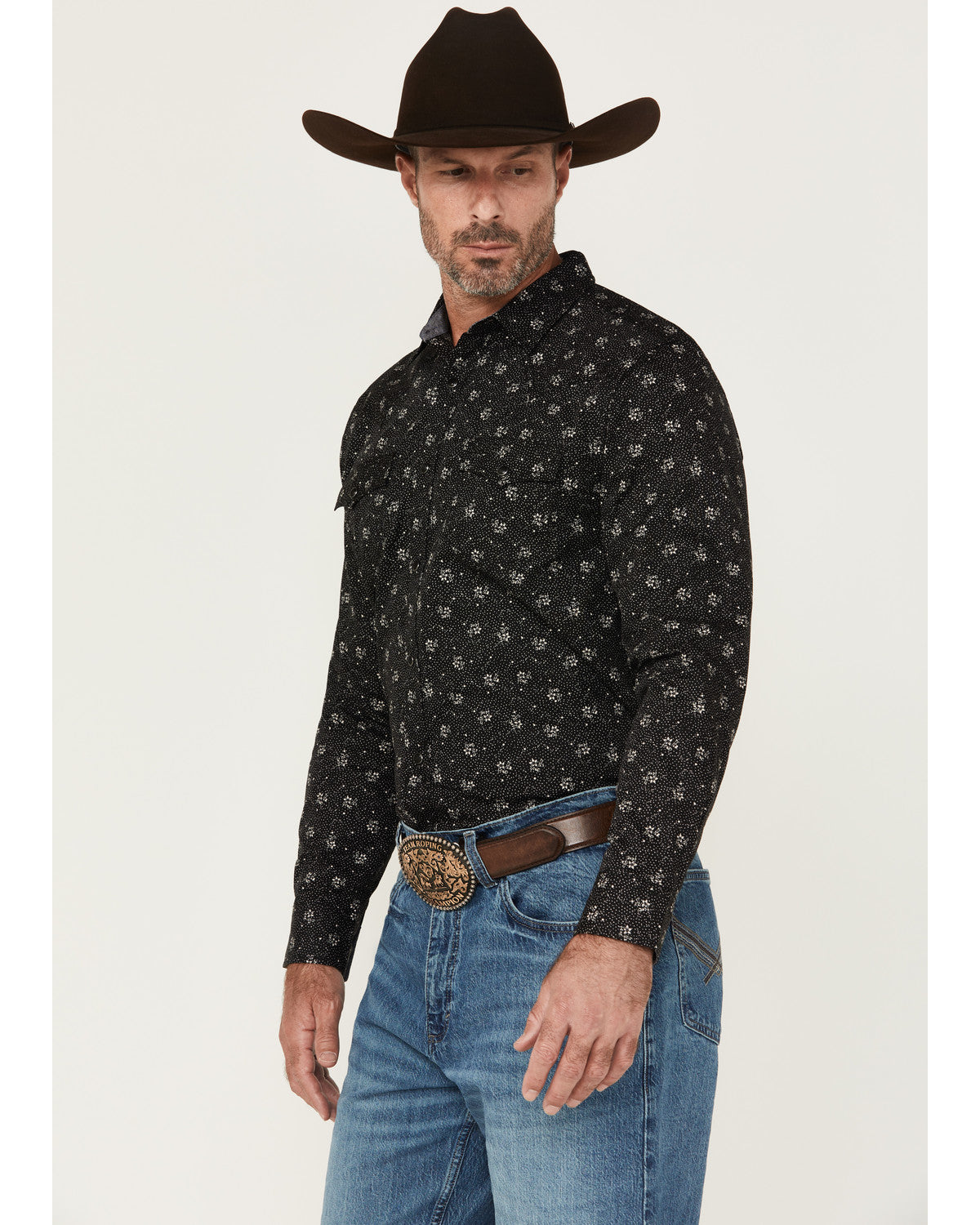 Men's Saddle Peak Floral Print Long Sleeve Snap Western Shi | Cody James Clothing|Sale