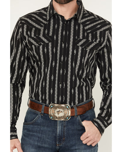 Men's Range Rover Ready Striped Long Sleeve Snap Western Sh | Cody James Clothing