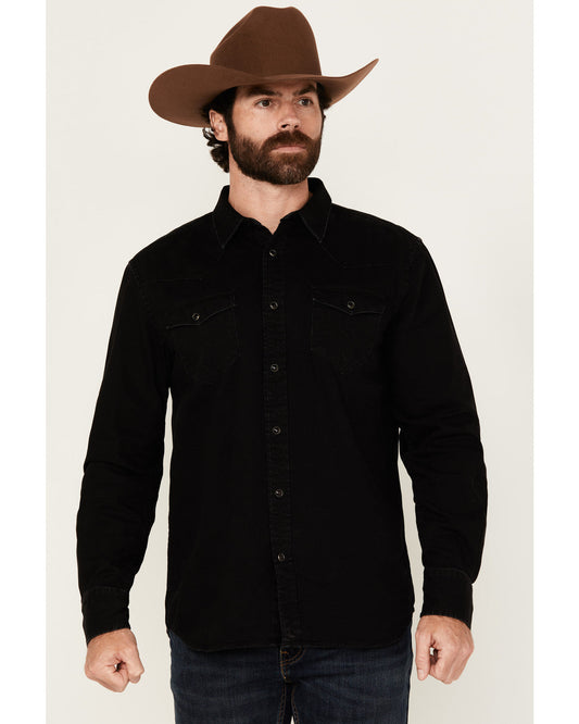 Men's Solid Long Sleeve Snap Denim Western Shirt - Big | Cody James Clothing