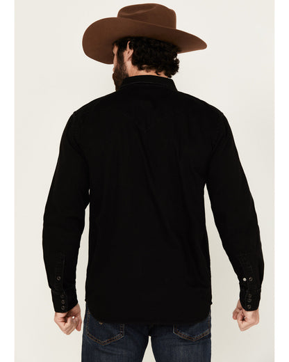 Men's Solid Long Sleeve Snap Denim Western Shirt - Big | Cody James Clothing