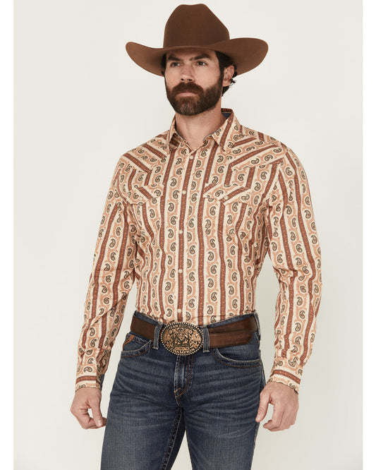 Men's Stillwell Paisley Print Long Sleeve Snap Western Shir | Cody James Clothing|Sale