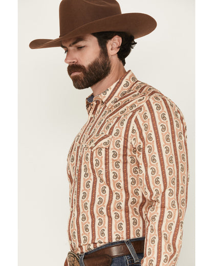 Men's Stillwell Paisley Print Long Sleeve Snap Western Shir | Cody James Clothing|Sale