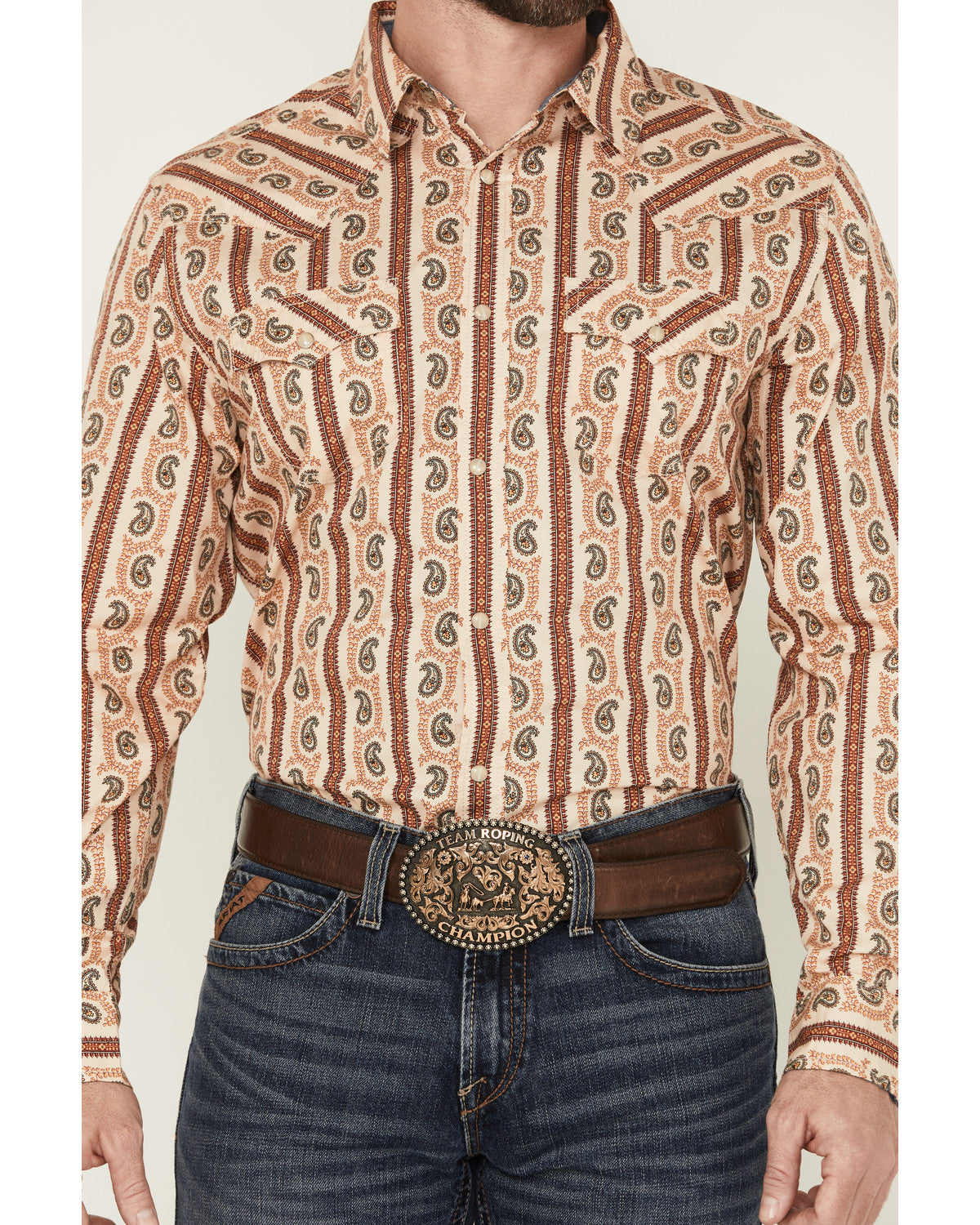Men's Stillwell Paisley Print Long Sleeve Snap Western Shir | Cody James Clothing|Sale