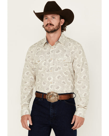 Men's Treven Floral Print Long Sleeve Snap Western Shirt | Cody James Clothing