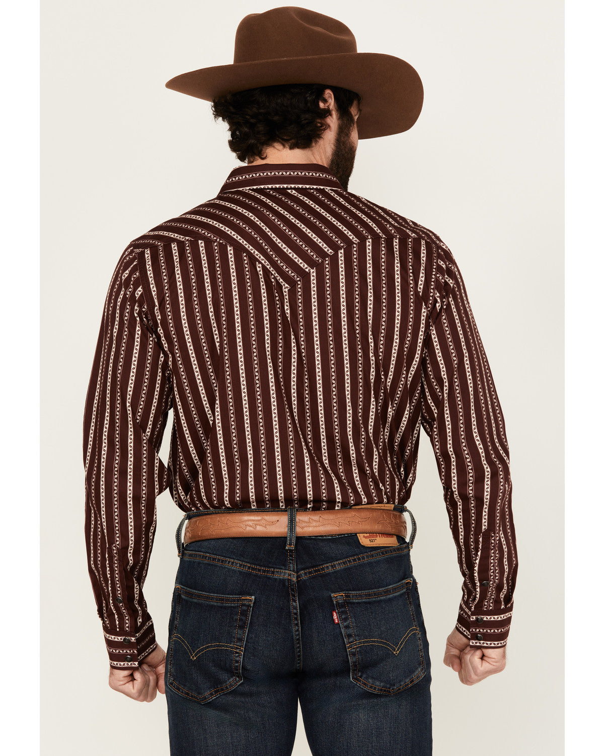 Men's Hansen Vertical Striped Wallpaper Print Long Sleeve S | Cody James Clothing
