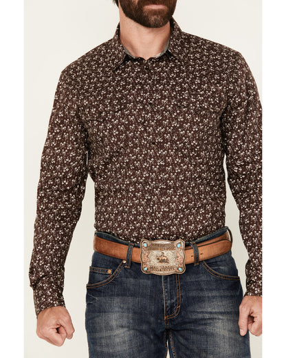 Men's Garrison Floral Print Long Sleeve Snap Western Shirt | Cody James Clothing