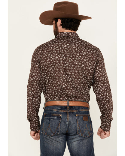 Men's Garrison Floral Print Long Sleeve Snap Western Shirt | Cody James Clothing