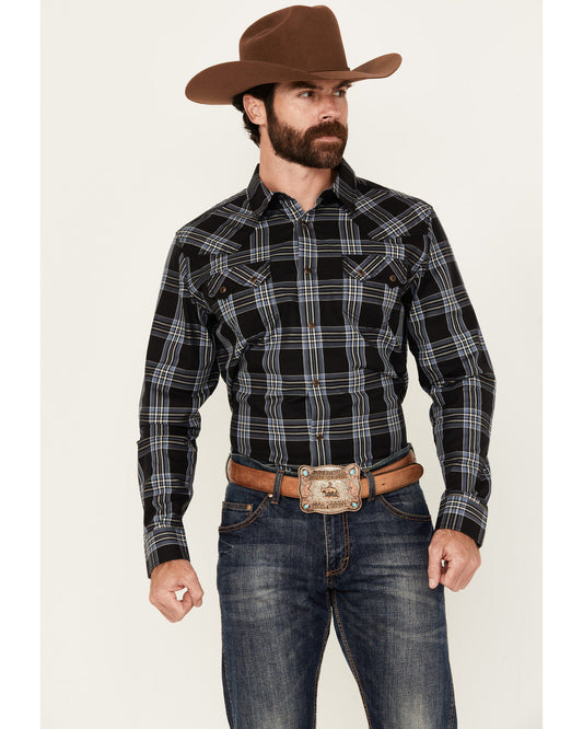 Men's Irving Plaid Print Long Sleeve Snap Western Shirt | Cody James Clothing|Sale